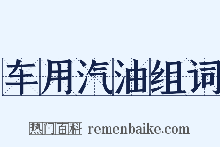 车用汽油组词是什么意思的图片